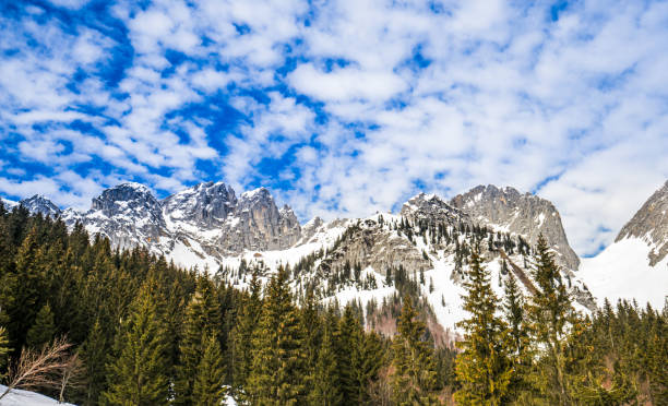 Idyllic winter mountain landscape in the Alps, Austria