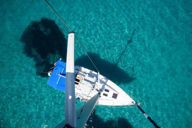 istock View on sail boat from masthead 1209737887