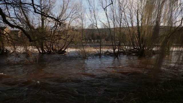 UK Flooded River in Yorkshire
