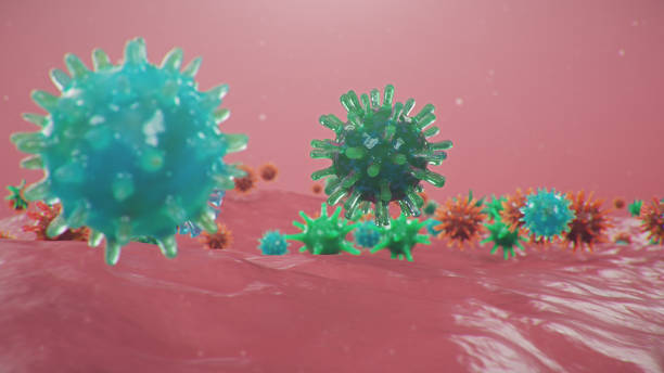 istock Coronavirus outbreak. Pathogen affecting the respiratory tract. COVID-19 infection. Concept of a pandemic, viral infection. Coronavirus inside a human. Viral infection causing chronic disease. 3D illustration 1209742383