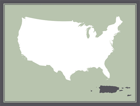 Downloadable outline vector map of Puerto Rico state of United States of America. The map is accurately prepared by a map expert.