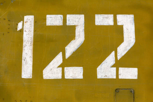 istock numbers 122 - marking with white paint on board military equipment 1209743758