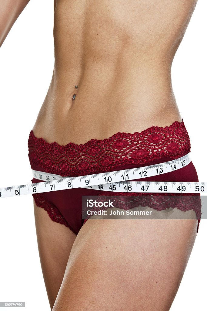 Mulher medindo as ancas - Royalty-free 20-29 Anos Foto de stock