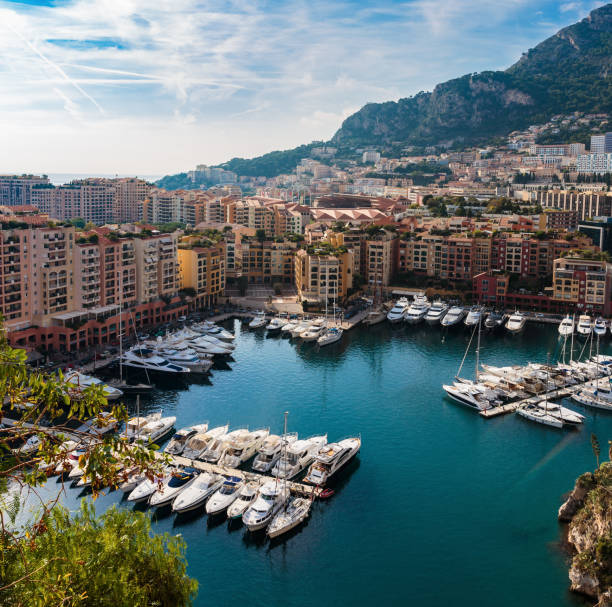 istock Panoramic view of Monte Carlo harbour in Monaco 1209750791