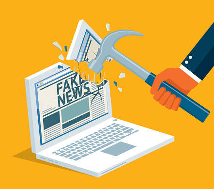 Fake news, disinformation or false information and propaganda concept