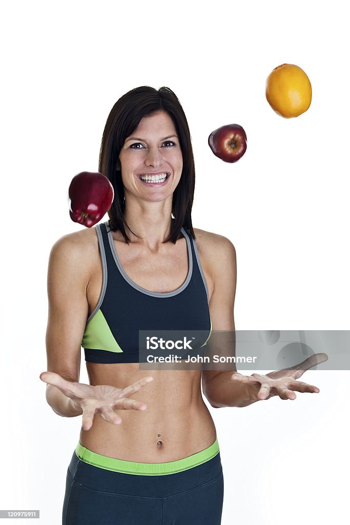 Es Frau Jonglieren Obst - Lizenzfrei Abnehmen Stock-Foto