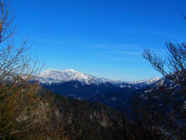 istock Scenic view of mountains in Karavanke mountain range 1209760799