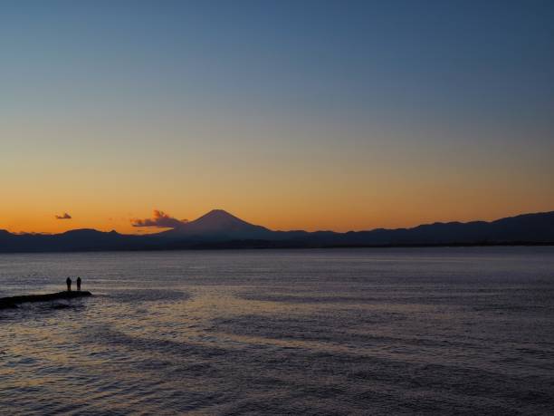 istock Beautiful Sunset Scenery At Enoshima Island In Japan 1209761621