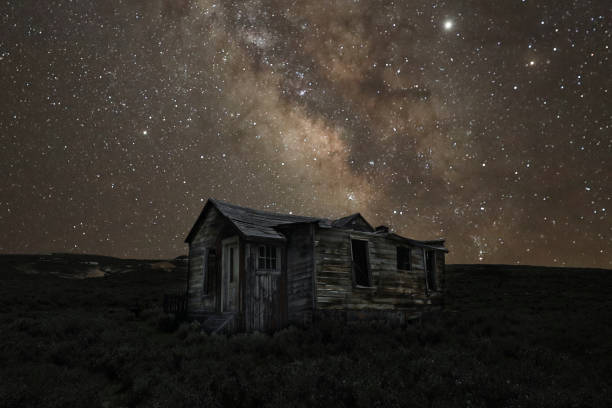 istock Star Trails and Milky Way California Eastern Sierras in Bodie 1209773059