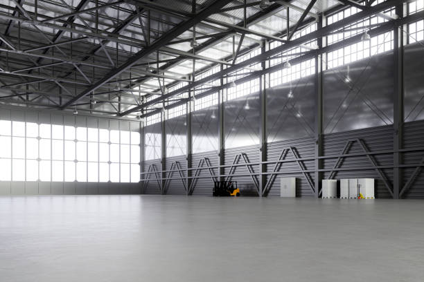Hangar de avión vacío - foto de stock