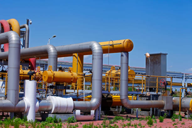 istock Oil pipes and valves 1209779613
