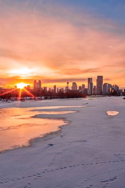 istock Colorful Sunset Sky Over Calgary 1209780411