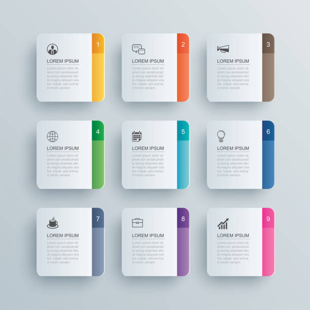 270+ 9 Rectangles Infographic Stock Illustrations, Royalty-Free Vector ...