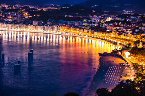 istock Donostia San Sebastian at night Spain Europe 1209802996