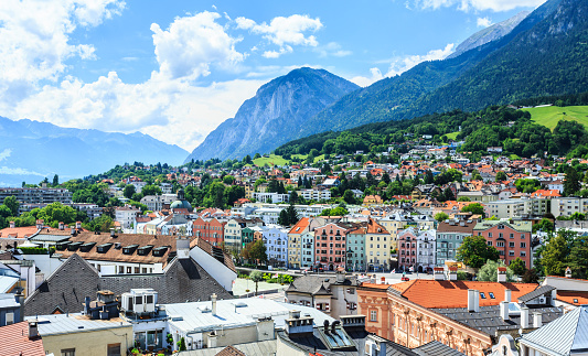 Cityscape of Innsbruck in Austria