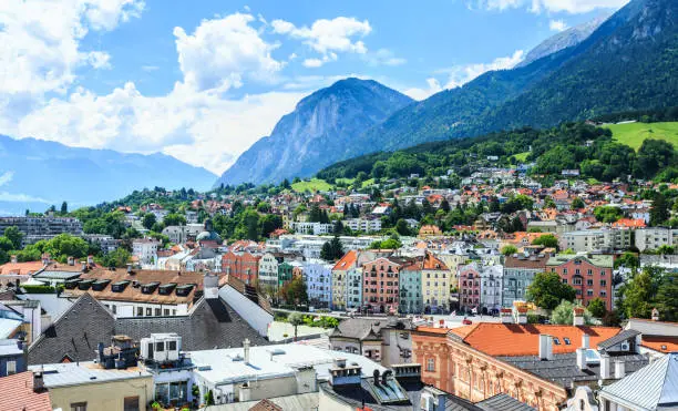 Innsbruck is the capital city of Tyrol in western Austria, located in the Inn Valley. It is an internationally renowned winter sports centre.