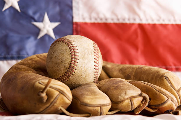 istock Vintage Baseball and Glove 120980753