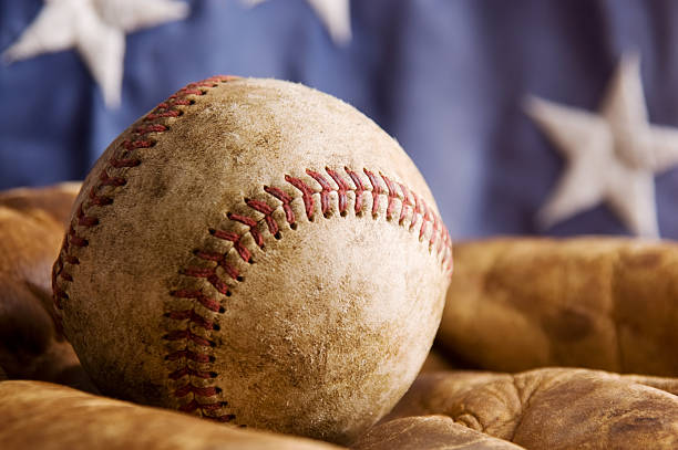istock Vintage Baseball and Glove 120981003