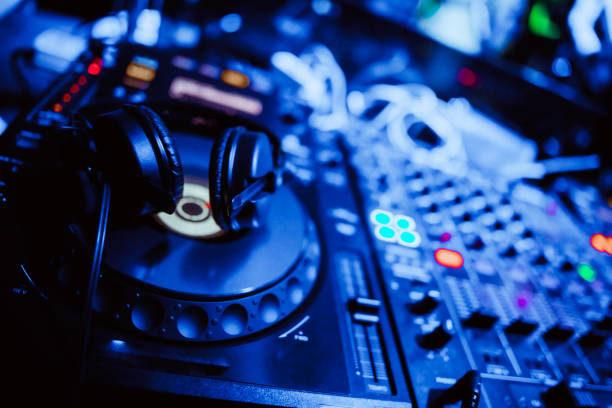istock Mixer for audio, DJ remote control. buttons on the remote for sound. 1209812462
