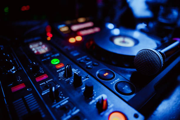 istock Mixer for audio, DJ remote control. buttons on the remote for sound. 1209812467