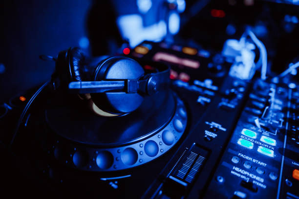 istock Mixer for audio, DJ remote control. buttons on the remote for sound. 1209812523