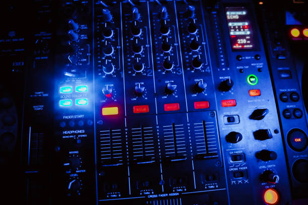 istock Mixer for audio, DJ remote control. buttons on the remote for sound. 1209812555