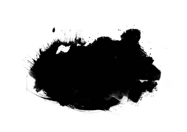 istock Black color graphic patches graphic brush strokes design effect element for background 1209816316