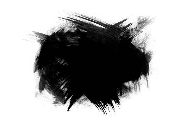 istock Black color graphic patches graphic brush strokes design effect element for background 1209816334