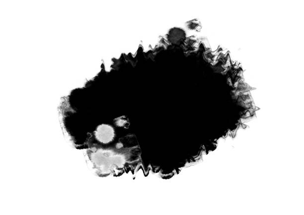 istock Black color graphic patches graphic brush strokes design effect element for background 1209816355
