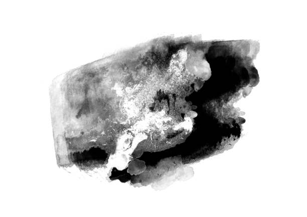 istock Black color graphic patches graphic brush strokes design effect element for background 1209816356