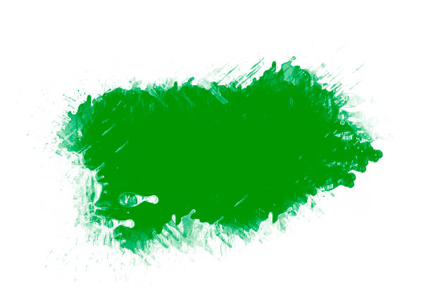 istock Green color graphic patches graphic brush strokes design effect element for background 1209816385
