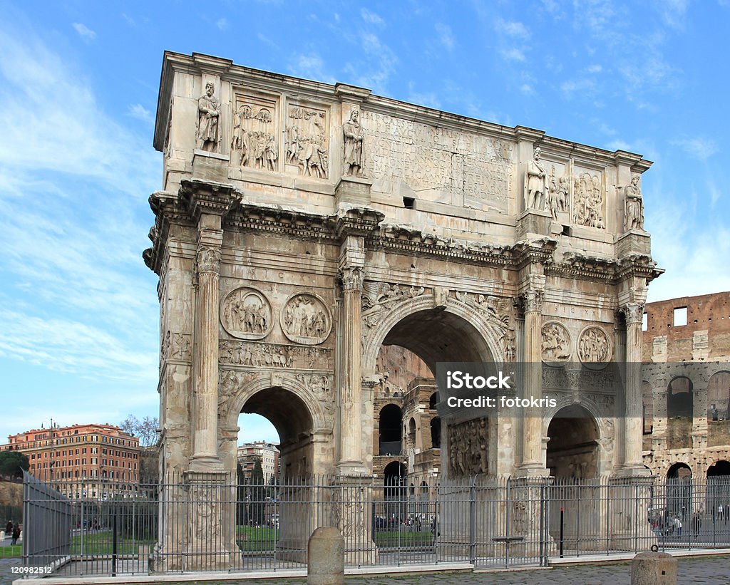 Landmark of Rome, Italy  Arch - Architectural Feature Stock Photo