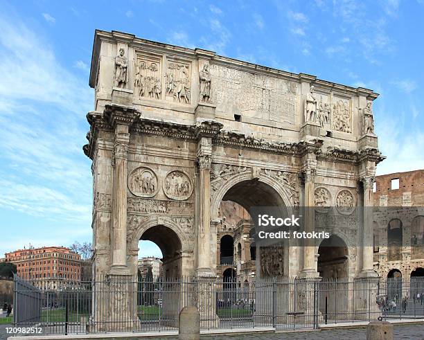 Landmark Of Rome Italy Stock Photo - Download Image Now - Arch - Architectural Feature, Emperor Constantine, Rome - Italy