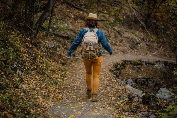 istock Woman walking in nature 1209825150