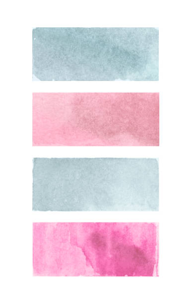 istock Set with watercolor splashes isolated on white background. Watercolor empty stickers for your text 1209825270