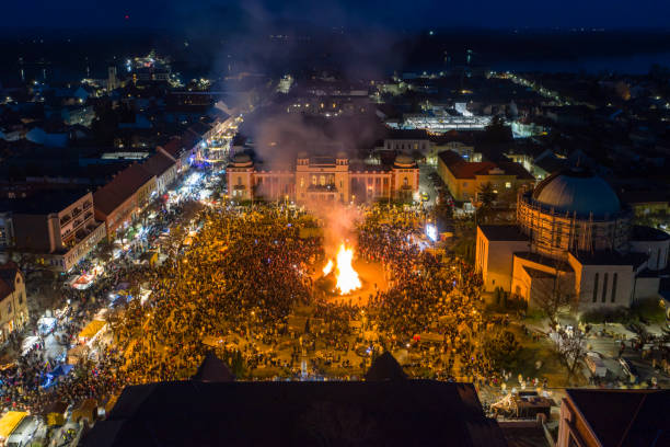istock Mohacsi Busojaras carnival for spring greetings 1209827443