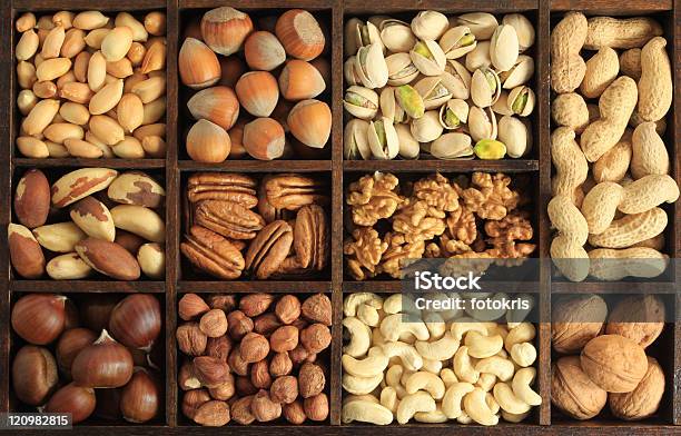 Nut Varieties Stock Photo - Download Image Now - Cashew, Chestnut - Food, Hazelnut