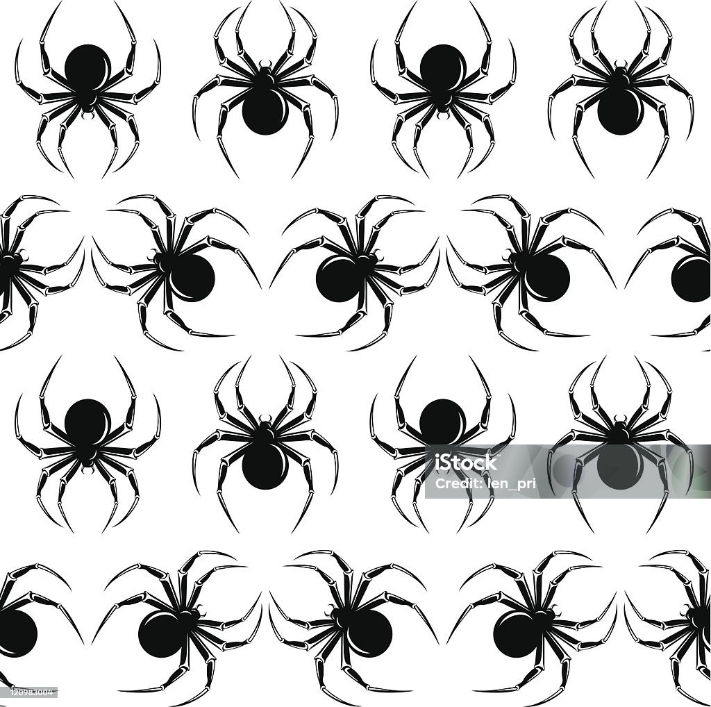 Sans couture d'Halloween - clipart vectoriel de Araignée libre de droits