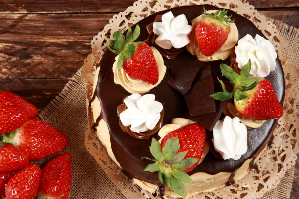 istock Strawberry Cake for afternoon tea party 1209832552