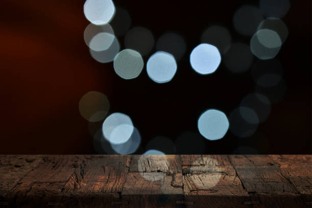 istock Empty wooden table with Blur Background, for your photo montage or product display, Space for placing items on the table, Mock up for display of product. 1209832859