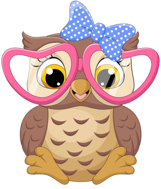 istock Cute little owl girl wearing pink glasses 1209840938
