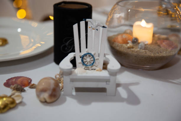 istock deck chair decoration at a beach themed table set up at a wedding reception 1209845023