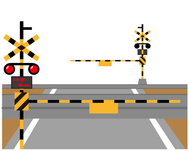 Level Crossing Without Barrier Ahead Sign On White Background Vector Art At Vecteezy
