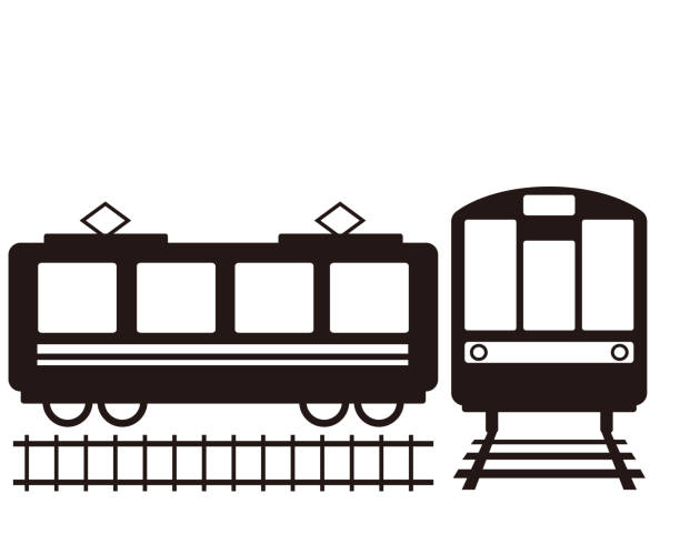 Train vector illustration, vehicle icon Train vector illustration, vehicle icon railway signal stock illustrations