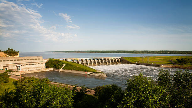 Gavins Point Dam, South Dakota Nebraska. Corps of Engineers.  south dakota stock pictures, royalty-free photos & images