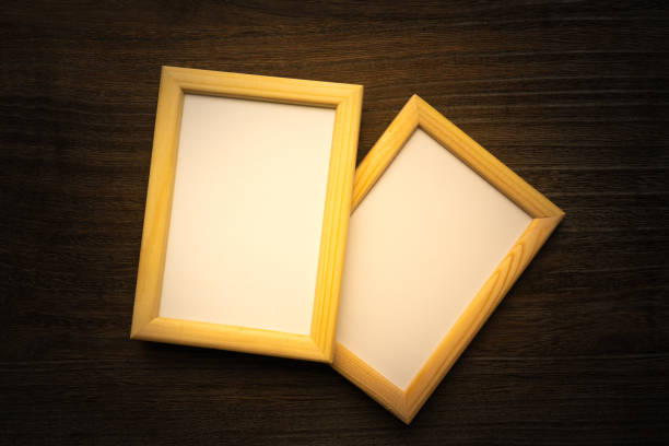 istock Photo frame on wooden board. memories 1209853184