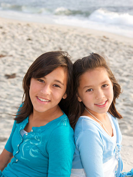istock Beautiful Sisters Beach Portrait 120986188