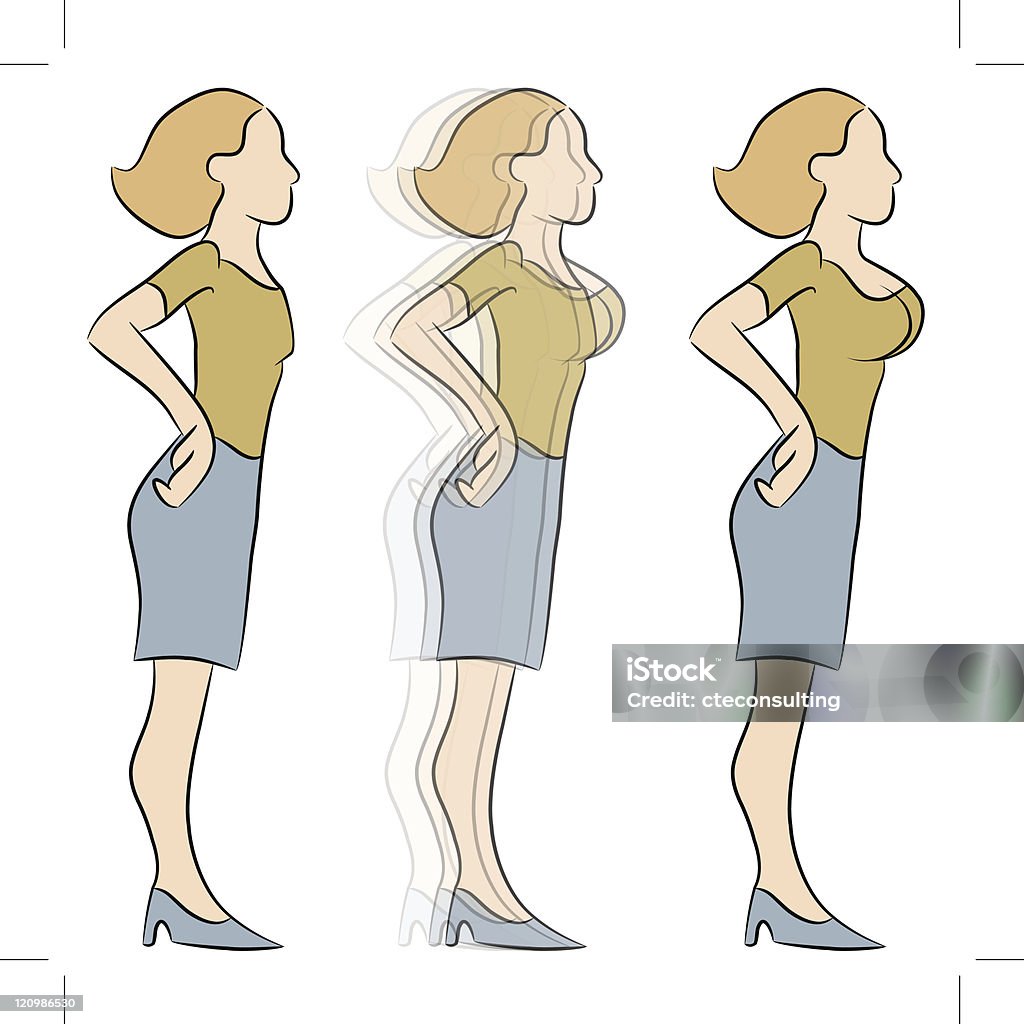 Breast Enlargement Transformation  Adult stock vector