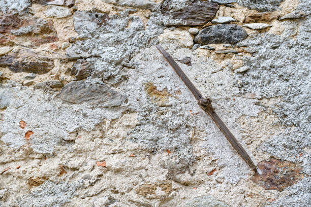 Tie rod bar in Italian antique stone wall