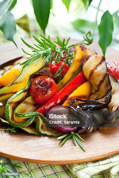 Grilled Vegetables Stock Photo - Download Image Now - Appetizer, Barbecue - Meal, Bell Pepper